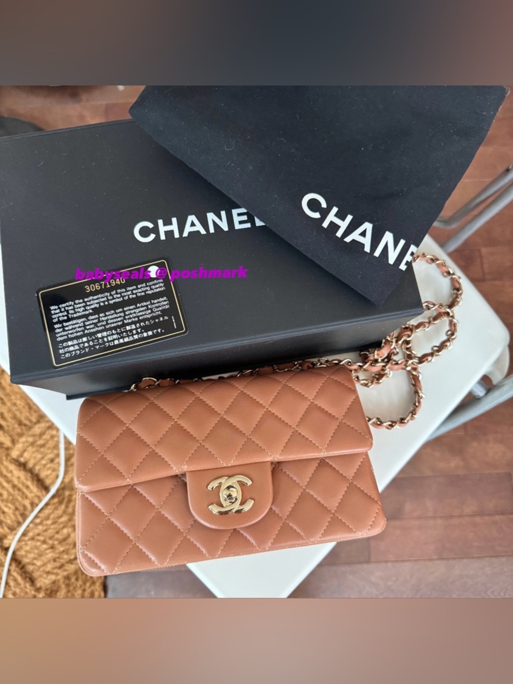 Chanel Classic Flap Mini Rectangular Caramel - Picture 16 of 16